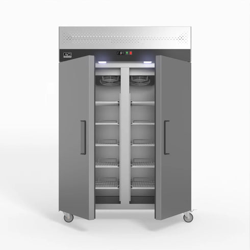 AG Upright Double Stainless Steel Door Freezer 1000L - GNX1000BT